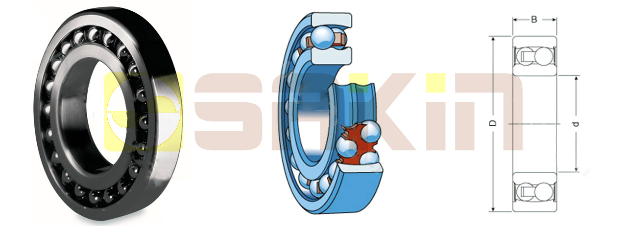 SKF 圆柱孔调心球轴承 开放型